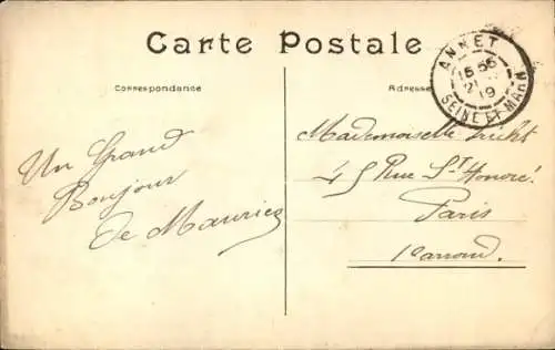 Ak Annet Seine et Marne, Schloss