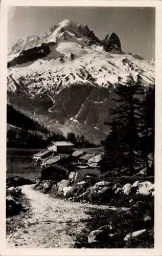 Ak Argentières Seine et Marne, Col des Montets, Dorf Trelechampet l'Aguille Verte