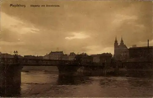 Ak Magdeburg an der Elbe, Strombrücke