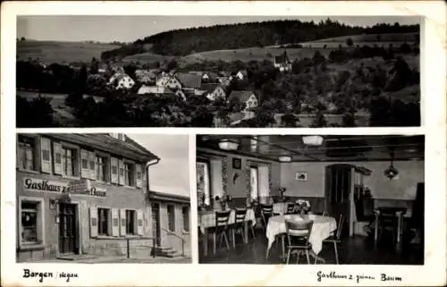 Ak Bargen in Baden, Panorama, Gasthaus zum grünen Baum