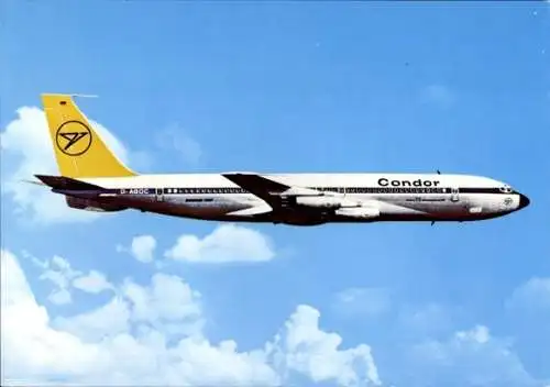 Ak Deutsches Passagierflugzeug Condor, Boeing 707 430 Intercontinental Jet, D-ABOC