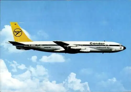 Ak Deutsches Passagierflugzeug Condor, Boeing 707 430 Intercontinental Jet, D-ABOC