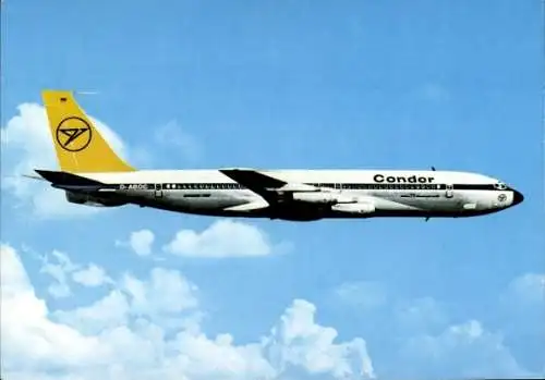 Ak Deutsches Passagierflugzeug Condor, Boeing 707 430 Intercontinental Jet, D-ABOC