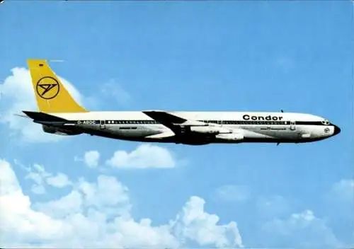 Ak Deutsches Passagierflugzeug Condor, Boeing 707 430 Intercontinental Jet, D-ABOC