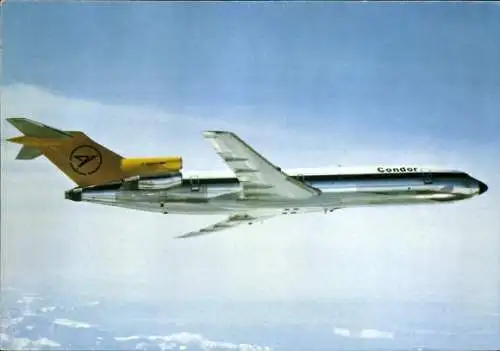 Ak Passagierflugzeug Condor, Boeing 727-200 Europa Jet, Reklame Cheesy