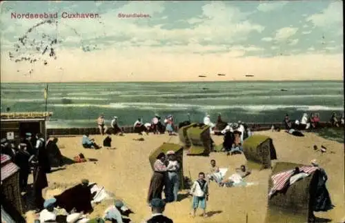 Ak Nordseebad Cuxhaven, Strandleben