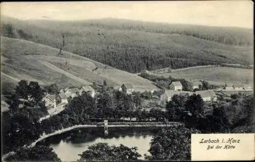 Ak Lerbach Osterode am Harz, Panorama, Hütte