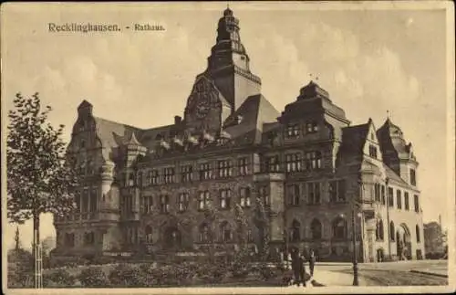 Ak Recklinghausen im Ruhrgebiet, Rathaus