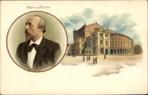 Künstler Litho Komponist Hans von Bülow