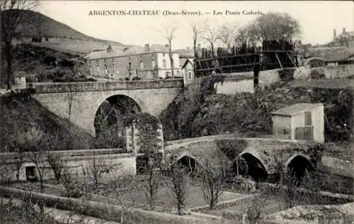 Ak Argenton Chateau Deux Sèvres, Les Ponts Cadorés