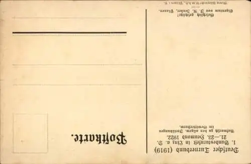 Künstler Ak Deutscher Turnerbund 1919, 1. Bundesturnfest Linz a. D. 1922, Freiübungen im Gewitter