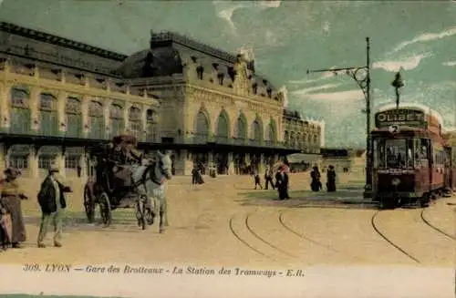 Ak Lyon Rhône, Bahnhof Brotteaux, Straßenbahnhaltestelle