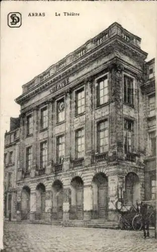 Ak Arras Pas de Calais, vue générale du Théâtre de l'extérieur