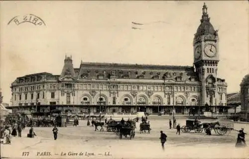 Ak Paris XII, Gare de Lyon