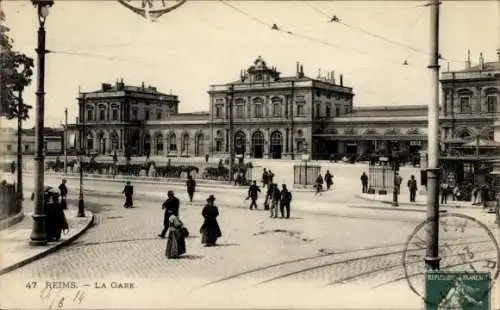 Ak Reims Marne, Bahnhof