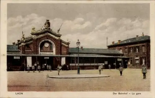 Ak Laon Aisne, La Gare, Bahnhof