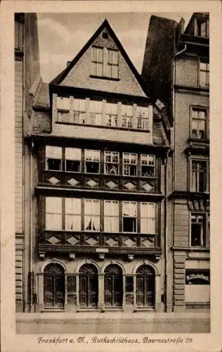 Ak Frankfurt am Main, Rothschildhaus, Boernestraße 26, Metzgerei Strauss