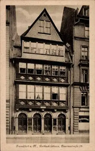 Ak Frankfurt am Main, Rothschildhaus, Boernestraße 26, Metzgerei Strauss