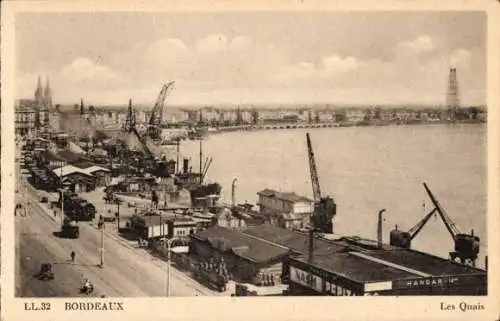 Ak Bordeaux-Gironde, Les Quais