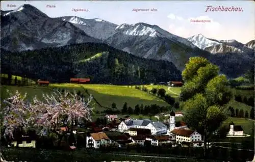 Ak Fischbachau Oberbayern, Jägerkamp, Platte, Heisse, Alm, Brecherspitze