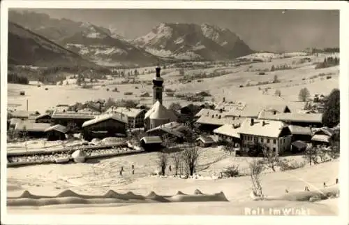 Ak Reit im Winkl Oberbayern, Panorama, Winter