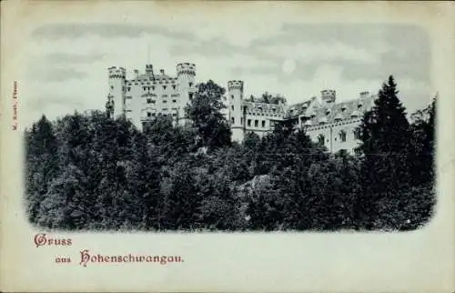 Ak Hohenschwangau Schwangau im Ostallgäu, Schloss Hohenschwangau