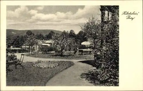 Ak Bad Iburg am Teutoburger Wald, Cafe Restaurant Hubertusheim, Garten