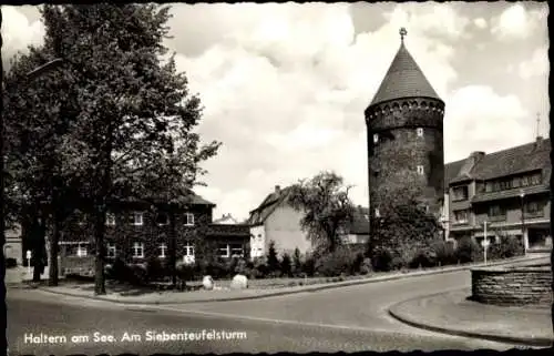 Ak Haltern am See in Nordrhein Westfalen, Partie am Siebenteufelsturm