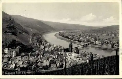 Ak Bernkastel Kues an der Mosel, Panorama