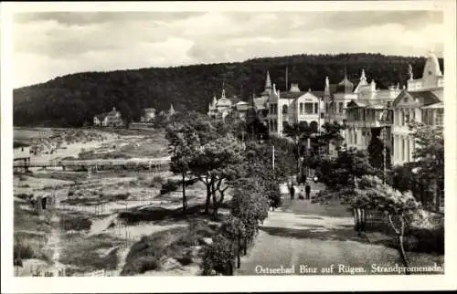 Ak Seebad Binz auf Rügen, Strandpromenade