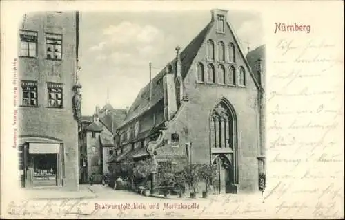 Ak Nürnberg in Mittelfranken, Bratwurstglöcklein, Moritzkapelle