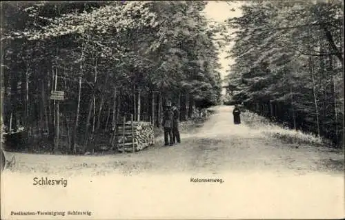 Ak Schleswig an der Schlei, Kolonnenweg