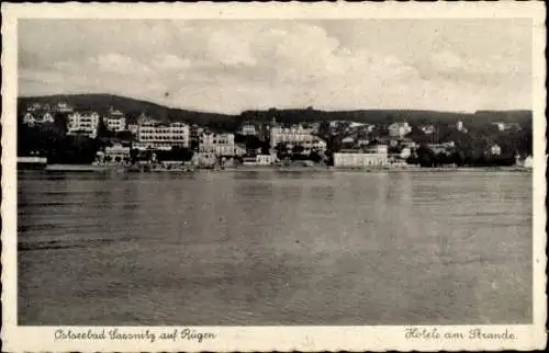 Ak Sassnitz auf Rügen, Hotels am Strand