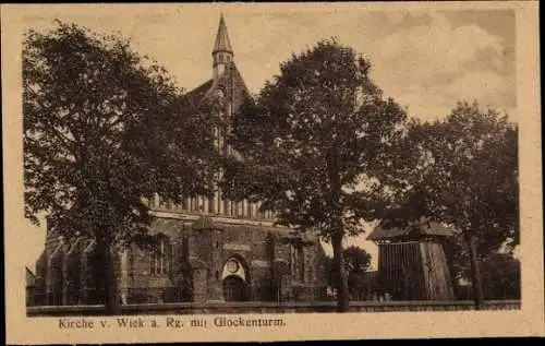 Ak Wiek auf Rügen, Kirche, Glockenturm