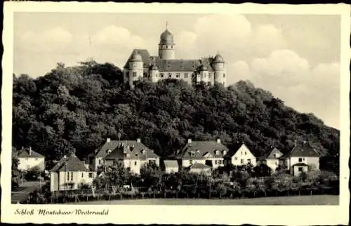 Ak Montabaur Rheinland Pfalz, Schloss, Teilansicht vom Ort