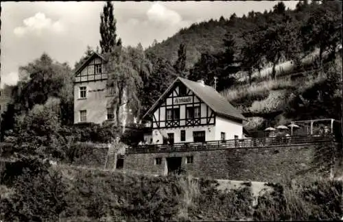 Ak Dernau an der Ahr, Gasthof Ahrklause, Pension, Sonnige Terrasse, Kreutzberg