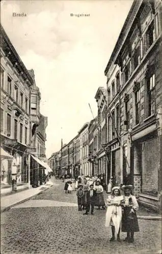 Ak Breda Nordbrabant Niederlande, Brückenstraße