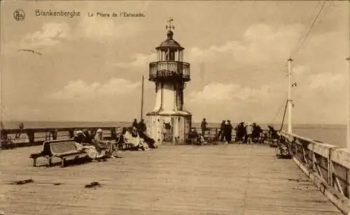 Ak Blankenberghe Blankenberge Westflandern, Leuchtturm