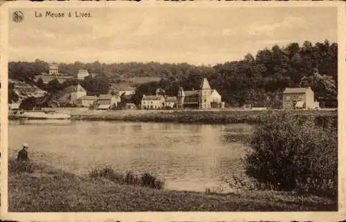 CPA Vit sur Meuse Wallonie Namur, Gesamtansicht, Fluss