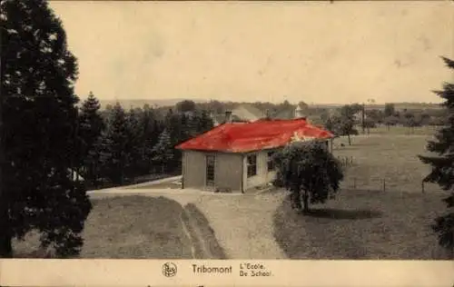 Ak Tribomont Herve Wallonien Lüttich, Schule