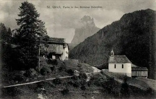 Ak Ortisei Sankt Ulrich in Gröden Südtirol, Kapelle, Grödener Dolomiten