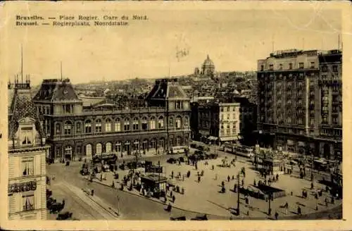 Ak Brüssel, Rogier-Platz, Nordbahnhof