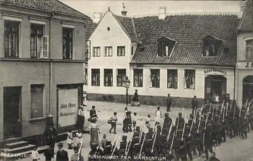 Ak Fredericia Jutland Dänemark, heimkommende Soldaten, Gasthof