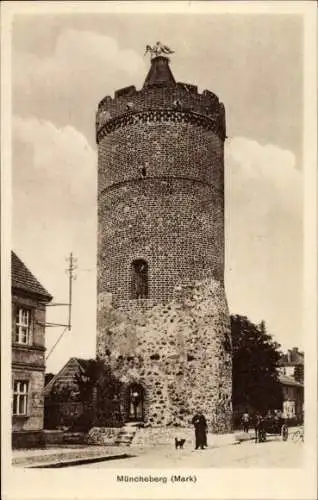 Ak Müncheberg in der Mark, Storchturm am Küstriner Tor