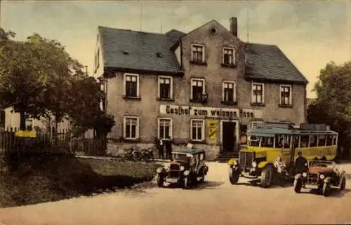 Ak Claußnitz in Sachsen, Konzertetablissement, Gasthof zum Weißen Ross, Inh. Otto Petzold