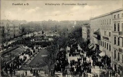 Ak Frankfurt an der Oder, Wilhelmsplatz, Promenaden-Konzert