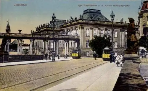 Ak Potsdam, Königliches Stadtschloss, Kaiser-Wilhelmbrücke