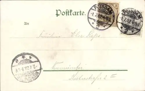 Passepartout Ak Potsdam, Schloss Sanssouci