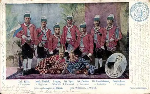 Ak Schäfflertanz, Tänzer, Gruppenbild