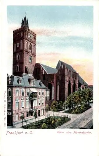 Ak Frankfurt an der Oder, Ober- oder Marienkirche